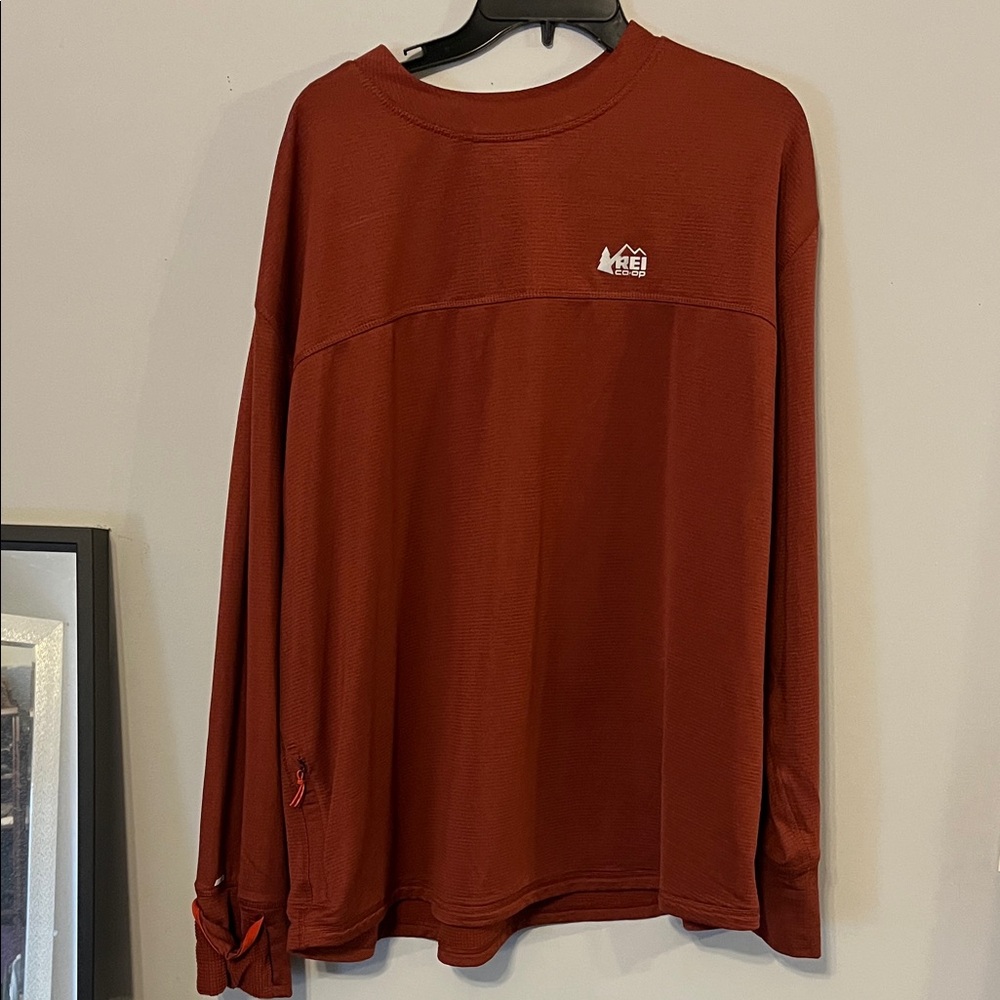 REI Men's Brick Red Long Sleeve Tee